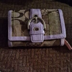 Purple, Pink And Brown Coach Wallet